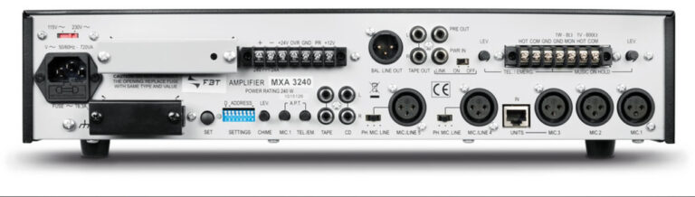 FBT Audio Contractor MXA3240 Integrated mixing amplifier - 240Wrms - Output for selected zones - 230V/115V - Image 2