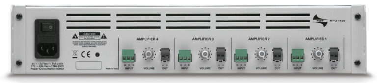 FBT Audio Contractor MPU 4120 4 power units and 4 line transf. 70V/100V. 4x120W or 2x240W - Image 2