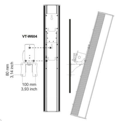 FBT  CLA 604 2-way Passive Line Array Column - 6x4" + 4x1" - 500Wrms - 100ﾰH x 20ﾰV disp - EN54-24 - Image 4