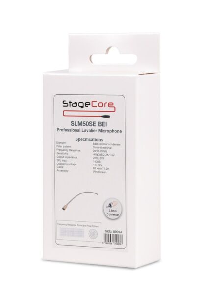 StageCore SLM50SE StageCore Lavalier Microphone, terminated with 3.5mm locking screw jack - Image 2