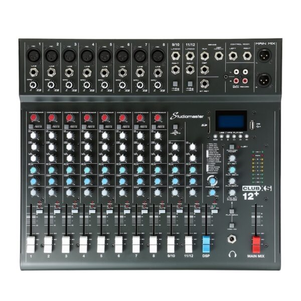 Studiomaster CLUB XS 12+ Studiomaster CLUB XS12+ 12 Channel PA Mixer with Effects & Bluetooth