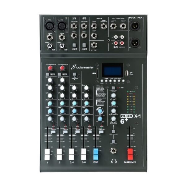 Studiomaster CLUB XS 6+ Studiomaster CLUB XS6+ 6 Channel Mixing Console with Bluetooth & DSP