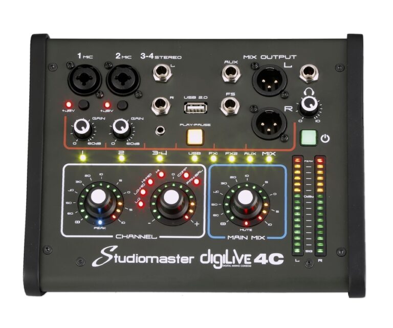 Studiomaster DIGILIVE4C Studiomaster - 4 Input Compact Digital Mixer