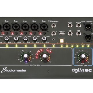 Studiomaster DIGILIVE8C Studiomaster - 8 Input Compact Digital Mixer