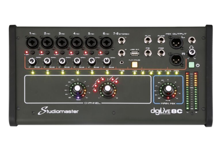 Studiomaster DIGILIVE8C Studiomaster - 8 Input Compact Digital Mixer