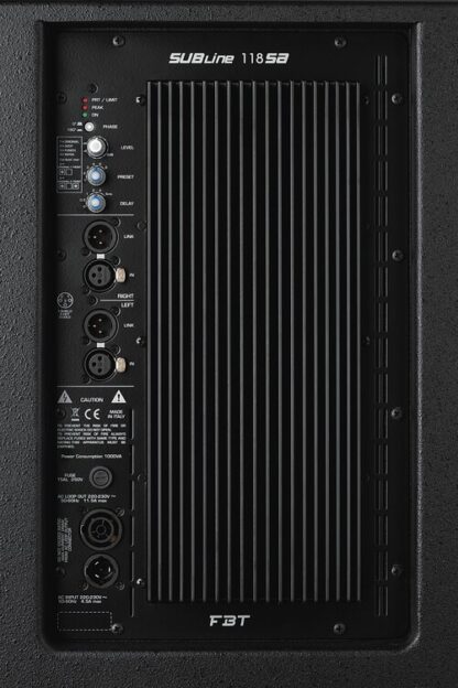 FBT  SUBLINE 118SA Precessed Bass reflex Active Subwoofer - 18" 1200Wrms - Image 3
