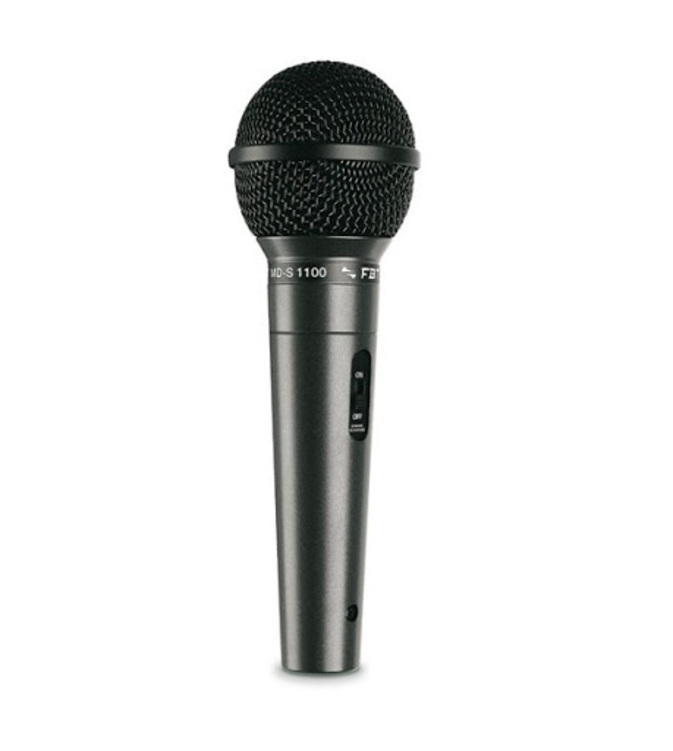 FBT Audio Contractor MD-S 1100 Dynamic cardioid microphone with switch and XLR connector.