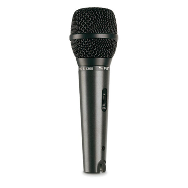 FBT Audio Contractor MD-S 1300 Dynamic hypercardioid microphone with switch and XLR connector.