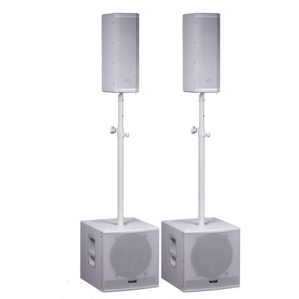 FBT Portable Sound VN2000WHT VN2000 PA Package (VENTIS 206A + SUBLINE 112SA) WHITE