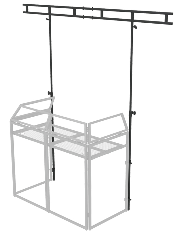 Ultimax DJBoothGP-BK DJ Booth Goal Post System with Carry Bag in Black