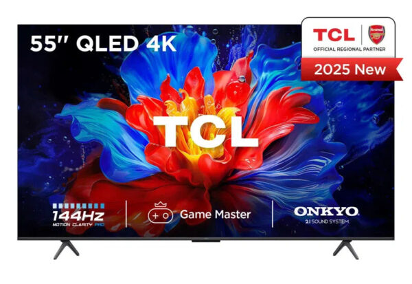 TCL 55P8K 55" 4K QLED HDR Smart TV, 139.7 cm (55"), 3840 x 2160 pixels, QLED, Smart TV, Wi-Fi, Black