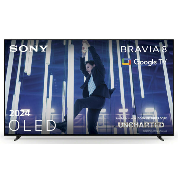 Sony BRAVIA 8 OLED 77 Inch 4K HDR Google Smart TV (2024) | Gaming Features for PlayStation 5 and IMAX Enhanced, Dolby Vision Atmos, Chromecast, Apple AirPlay, 120Hz K77XR80, 195.6 cm (77"), 3840 x 2160 pixels, OLED, Smart TV, Wi-Fi, Black