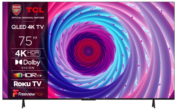 TCL 75RC650K, 190.5 cm (75"), 3840 x 2160 pixels, QLED, Smart TV, Wi-Fi, Titanium