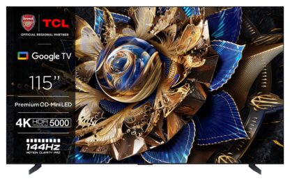 TCL 115X955K, 2.92 m (115"), 3840 x 2160 pixels, QLED Pro, Smart TV, Wi-Fi, Black