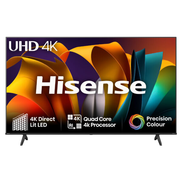 Hisense 43A6NTUK, 109.2 cm (43"), 3840 x 2160 pixels, LED, Smart TV, Wi-Fi, Black