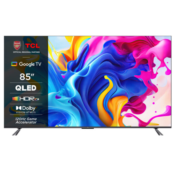 TCL C64 Series 85C645K, 2.16 m (85"), 3840 x 2160 pixels, QLED, Smart TV, Wi-Fi, Titanium