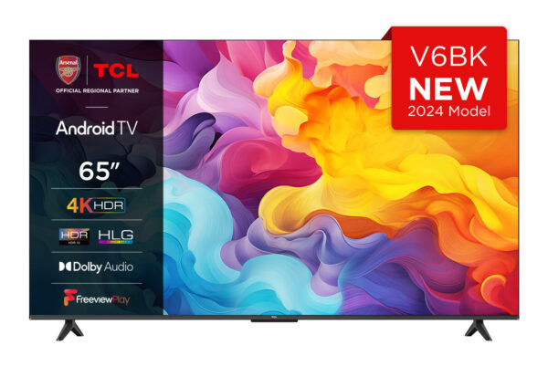 TCL 65V6BK, 165.1 cm (65"), 3840 x 2160 pixels, LED, Smart TV, Wi-Fi, Titanium