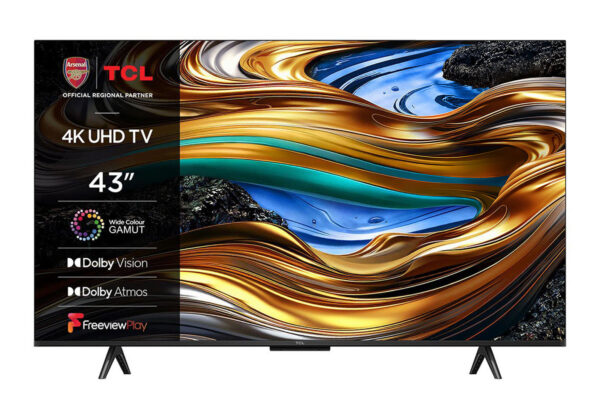 TCL 43P755K, 109.2 cm (43"), 3840 x 2160 pixels, LED, Smart TV, Wi-Fi, Black