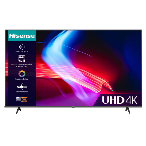 Hisense 70A6KTUK, 177.8 cm (70"), 3840 x 2160 pixels, 4K Ultra HD, LED, Smart TV, Wi-Fi