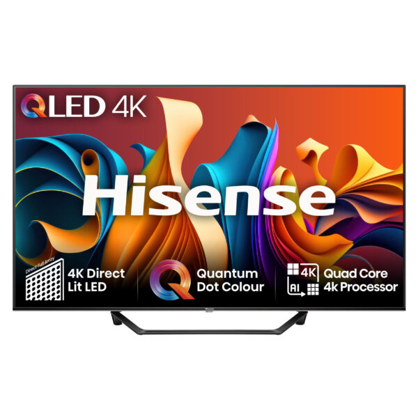 Hisense 43A7NQTUK, 109.2 cm (43"), 3840 x 2160 pixels, QLED, Smart TV, Wi-Fi, Grey