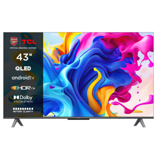 TCL C64 Series 43C645K, 109.2 cm (43"), 3840 x 2160 pixels, QLED, Smart TV, Wi-Fi, Titanium