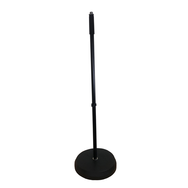 Upright Mic Stand with Round Base Black