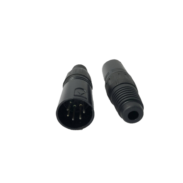 XLR Male 5pin inline Plug (pr)