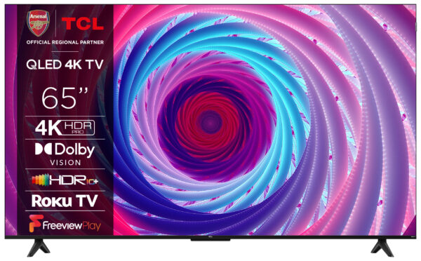 TCL 65RC650K, 165.1 cm (65"), 3840 x 2160 pixels, QLED, Smart TV, Wi-Fi, Black