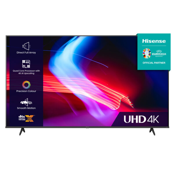 Hisense 85A6KTUK, 2.16 m (85"), 3840 x 2160 pixels, 4K Ultra HD, LED, Smart TV, Wi-Fi