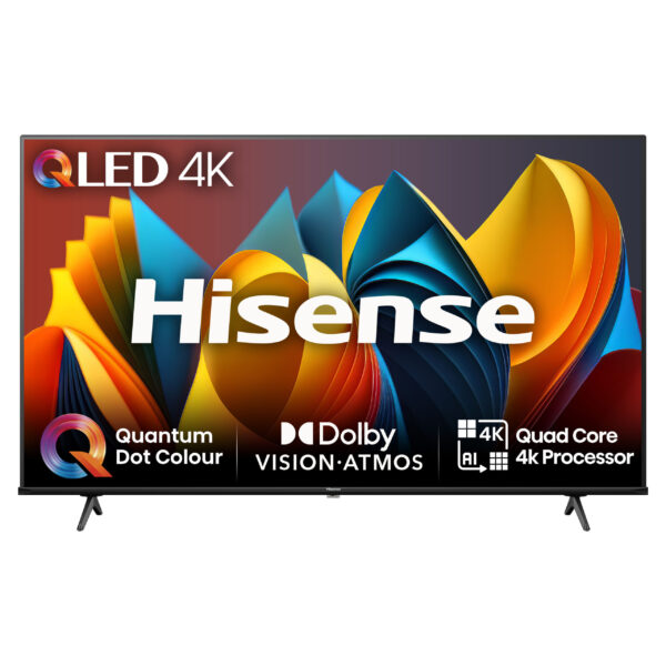 Hisense 55E7NQTUK, 139.7 cm (55"), 3840 x 2160 pixels, QLED, Smart TV, Wi-Fi, Black