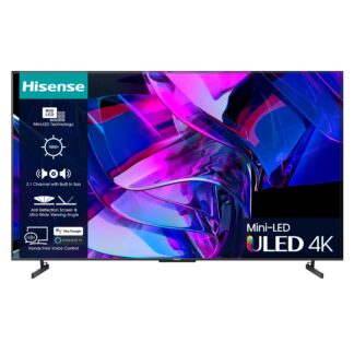 Hisense 75U7KQTUK, 190.5 cm (75"), 3840 x 2160 pixels, QNED MiniLED, Smart TV, Wi-Fi, Grey
