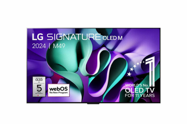 LG OLED evo M4 OLED65M49LA, 165.1 cm (65"), 3840 x 2160 pixels, OLED evo, Smart TV, Wi-Fi, Silver