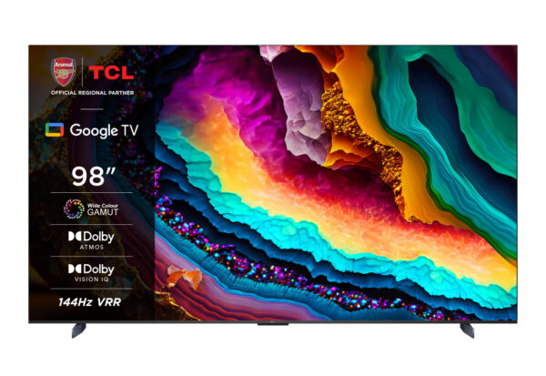 TCL P745 Series 98P745 4K LED Google TV, 2.49 m (98"), 3845 x 2160 pixels, LED, Smart TV, Wi-Fi, Black