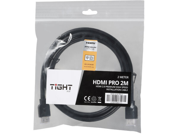 Tight AV 2m HDMI 2.0 High Speed Installation Cable