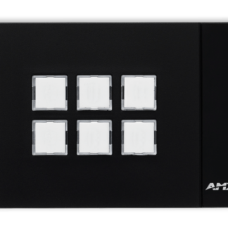 AMX MKP-106L-BL - Massio 6 Button Landscape Keypad, Black