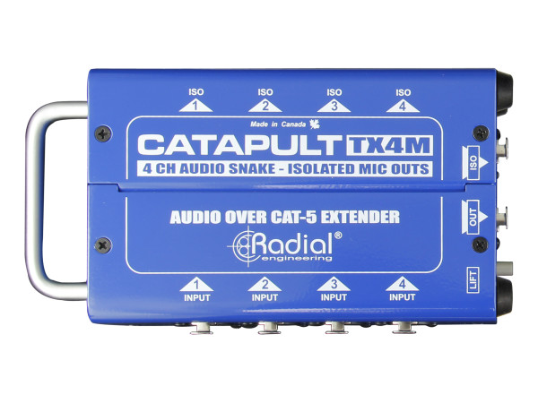 Radial Catapult TX4M 4-Channel Transmitter with Balanced I/O, Mic-Level Transformers