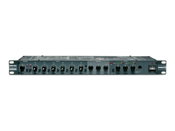 Work WorkPRO MMX 60 - 6-Channel Mixer with Talkover, 1 HU Rack 19" - B-Stock