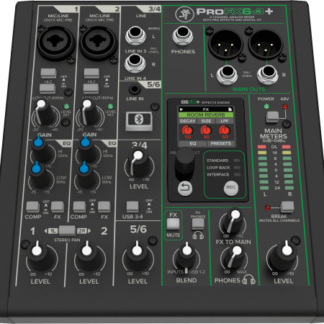 Mackie ProFX6v3+ 6-Channel Analogue Mixer with Enhanced FX, USB Recording Modes and Bluetooth®