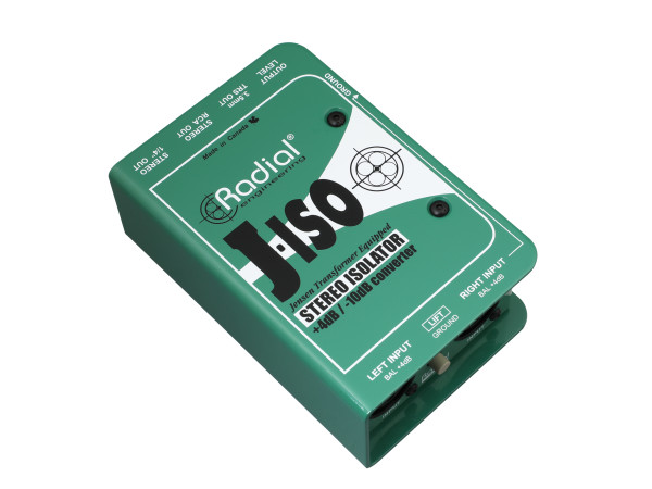 Radial J-Iso Stereo Line Isolator +4dB to -10dB Converter - Jensen