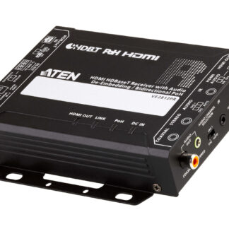 ATEN HDMI HDBaseT Receiver with Audio De-Embedding / Bi-directional PoH (4K@100m) (HDBaseT Class A) (PoH PSE & PD), 4096 x 2160 pixels, AV receiver, 100 m, Wired, 3D, HDCP