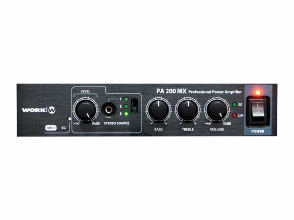 Work WorkPro PA 200 MX - 2 x 100 W Power Amplifier with Bluetooth