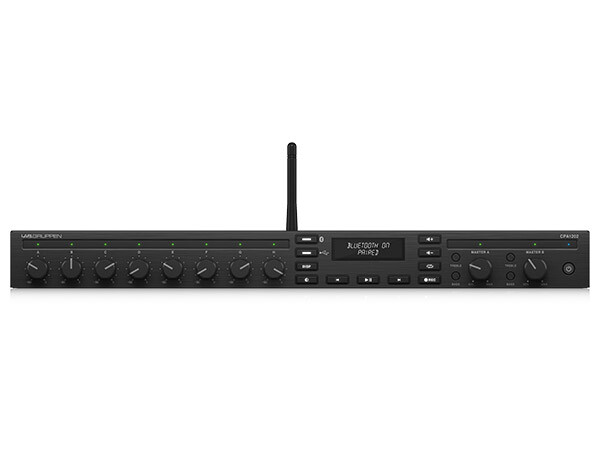 Lab Gruppen CPA1202 - 2 x 120 Watt Commercial Mixer Amplifier with 8 Inputs, Bluetooth Streaming, USB Media Player