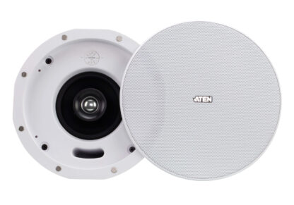 ATEN 4" Coaxial Ceiling Loudspeaker, 2-way, Wired, 30 W, 100 - 20000 Hz, 8 , White