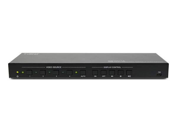 Tight AV TiGHT AV 18G HDMI 2.0 4x1 Presentation Switcher with Audio Extraction