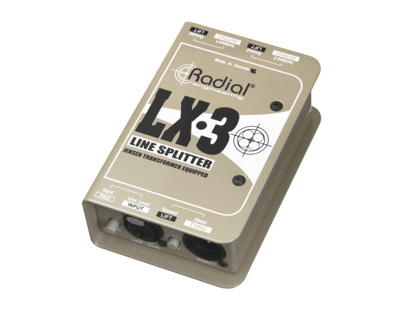 Radial LX-3 Passive Balanced Line-Level Splitter, 1 in 3 out