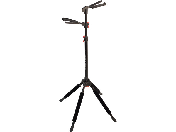 Ultimate Support GS-102 Double Hanging Guitar Stand with Locking Legs and Height Adjustable Yokes