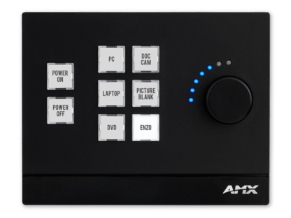 AMX MCP-108-BL - Massio 8 Button Control Pad with Knob
