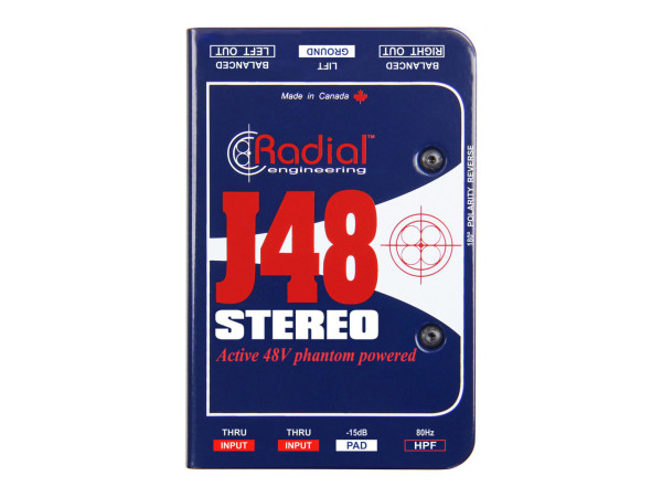 Radial J48 Stereo Phantom Powered Active Direct Box