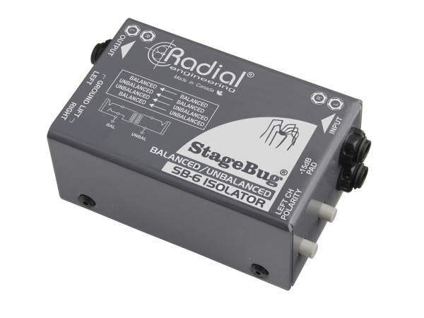 Radial StageBug SB-6 Isolator for Balanced and Unbalanced Signals