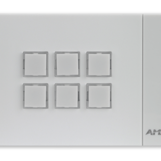 AMX MKP-106L-WH - Massio 6 Button Landscape Keypad, White